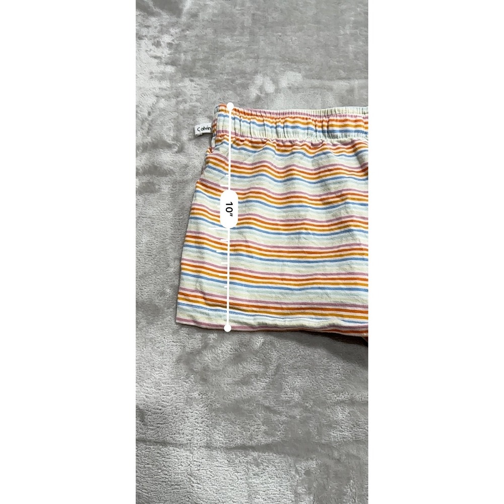 Calvin Klein Sleepwear Shorts Women's Size Medium Multicolor Striped Drawstring - Picture 6 of 6